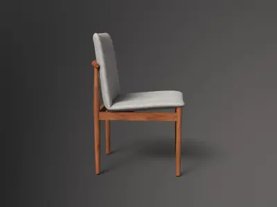 Framework Dining Chair white Low-poly 3D model
