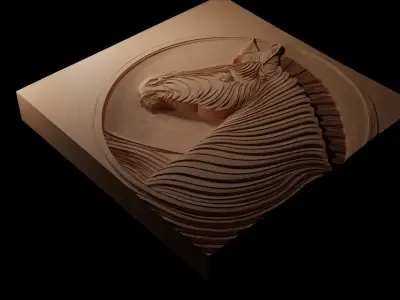 Zebra CNC 3d Print High Relief Sand Casting 3D print model