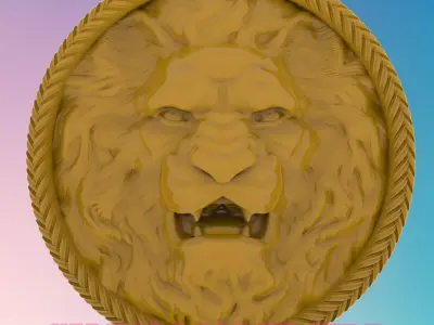 Ornament lion 3D MODEL STL FILE FOR CNC ROUTER LASER 3D print model