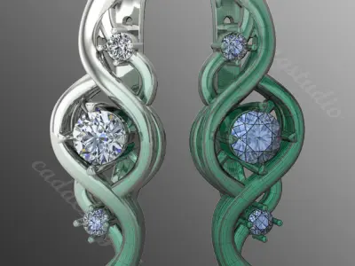 Earrings ri13 3D print model