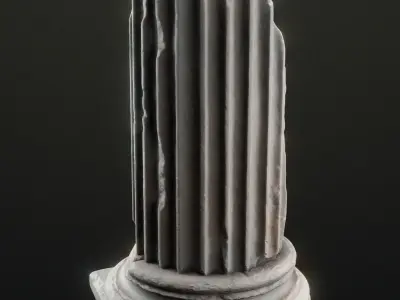 Ephesos ancient greek column base scanned 3D model