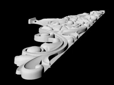 Central decor ornament for furniture 3D model 1025