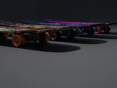 Skateboard - High Quality Realistic Skateboard 3D mode 3D model