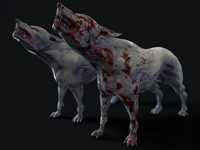 Mutant Dog Low-poly 3D model
