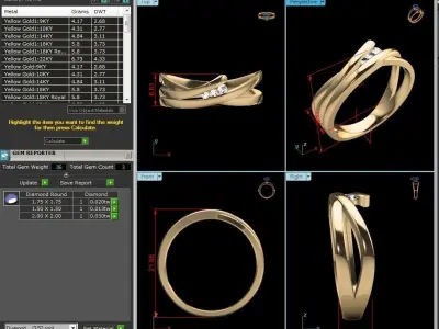 Women Wedding Ring 3D print model