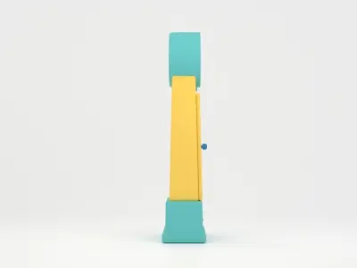 Pendulum Clock 3D model Low-poly 3D model