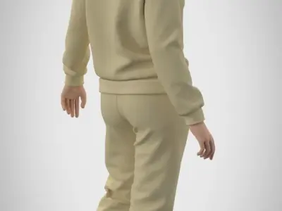 3D model digital hoodie and pant 3D model 3D model