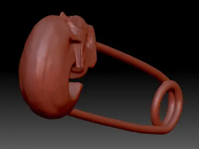 Skull Pin 3D print model