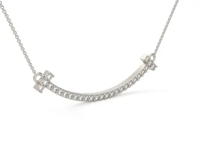 Model 512 Tiffany Smile Pendant Diamond Medium 3D print model