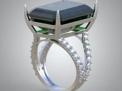 Diamond ring 0479 3D printable model 7- Free 3D print model
