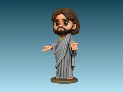 Mini figurine of Jesus 3D print model