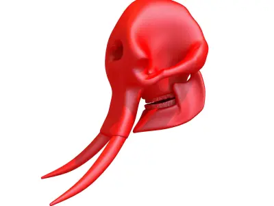 Printable Elephant Skull 3D model