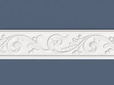 Frieze decorative crown moulding 3D model