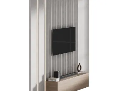  Modern TV Wall 036 3D model