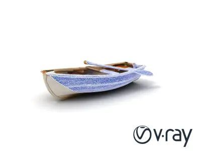 Rowboat Coastal Design model pack Low-poly 3D model