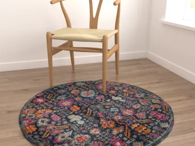 Round Rug Set 14 3D model