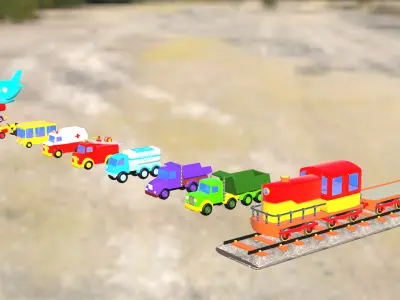 Ultimate Vehicles 3D Model Pack Police Bus Trucks Tractors More Low-poly 3D model