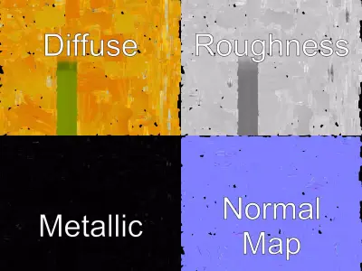 Vivid Yellow Flower model pack Low-poly 3D model