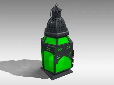Moroccan Lantern 04 Low-poly 3D model
