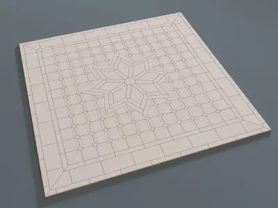 Marble Tile Ornament 3D model