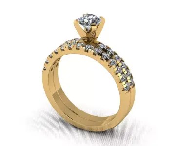 Solitaire ring  3D print model buy
