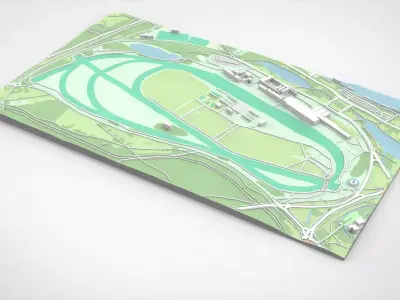 Longchamp racecourse Paris France 3D model