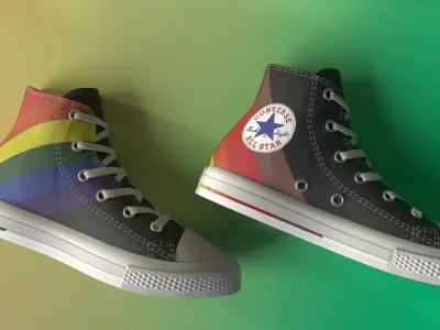 Shoes Converse Color LGBT  Low-poly 3D model