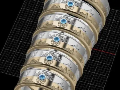 the rings of day and night 3D print model