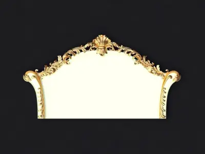 bed headboard 3D model 3