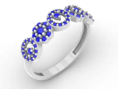 Jewelry Diamond Ring Model RG28 Free 3D print model