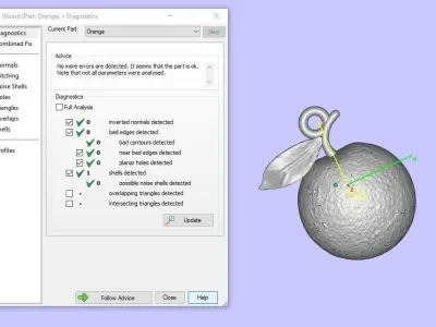 Orange pendant 3D print model