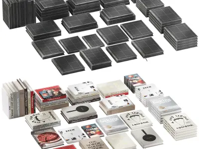 146 decorative books set 17 kitchen and cooking P03 3D model