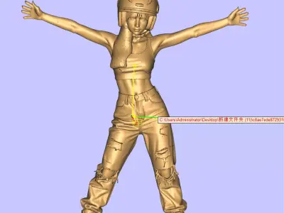 Racing Girl 3D print model purchase