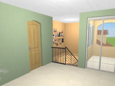 Modern Mansion Fully furnished and Textured With Car  Low-poly 3D model