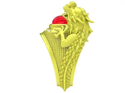 Luxury Dragon Ring 3D Jewelry Model 4078 3D print model