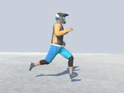 BMX Racing avatar Low-poly 3D model