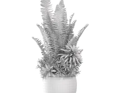 Container garden Flower composition in classic vase Patio  3D model