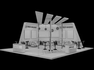 Booth Exhibition Stand a460a 3D model