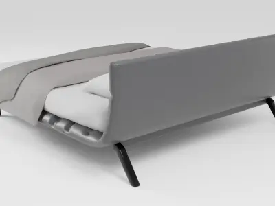 A bed that embodies luxury and modern design 3D model