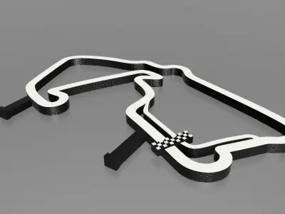 F1 Silverstone Race Track STL File Autodesk Fusion 360 3D print model