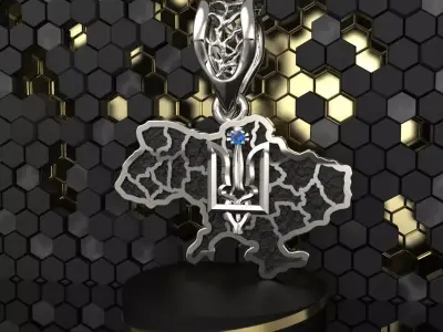 Ukraine Pendant 3D print model