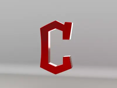 MLB Cleveland Guardians V1 Team Logo 3D model