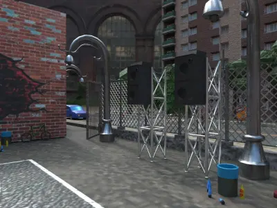 Urban playground environment 3D model