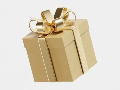 Gift box 3d model Low-poly 3D model