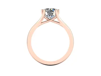 Diamond Solitaire Wedding Ring R2 3D print model