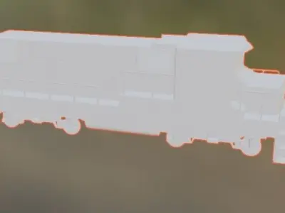 Classic Train engine 3D model