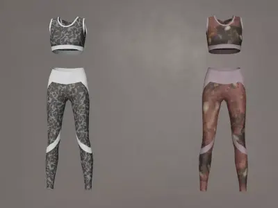 Female Sport Outfit 3D model