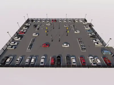 Parking-Parking Lot 3D model 14