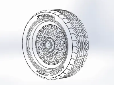 Wheel BBS RS 18inch for scale model 3D print model