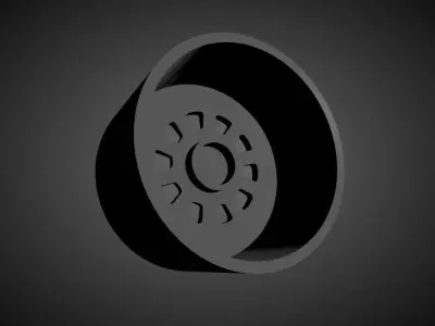 Forgiato FV4 scalable and Printable rim 3D print model